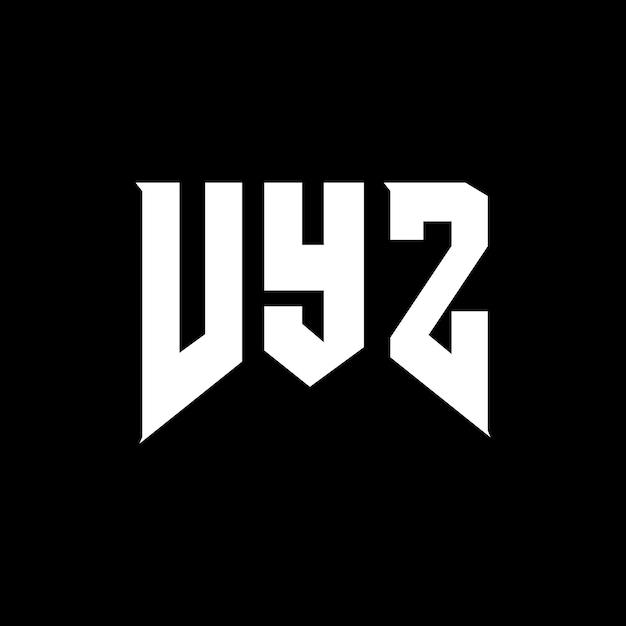Diseño de logotipo de letra VYZ para una empresa de tecnología Diseño del logotipo VYZ combinación de colores blanco y negro Logotipo VY Z vector Diseño VYZ icono VYZ alfabeto VYZ tipografía Diseño del Logotipo
