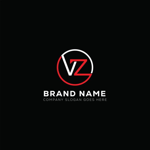 Vector diseño del logotipo de la letra vz plantilla vectorial del logotipo del monograma de negocios y bienes raíces vz