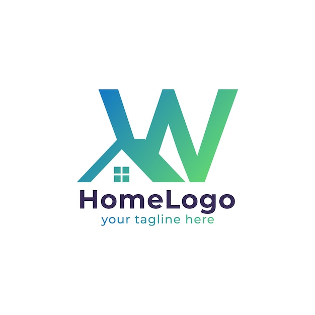Diseño de logotipo de letra w de bienes raíces utilizable para construcción arquitectura edificio logotipo logotipo de vector plano