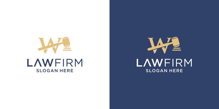 Vector diseño de logotipo letra w bufete de abogados