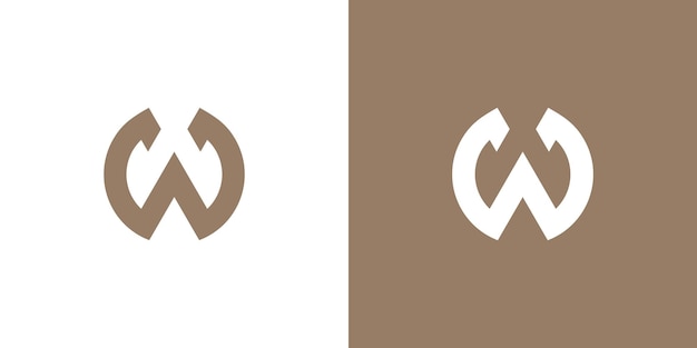 Diseño del logotipo de la letra W con concepto creativo Premium Vector