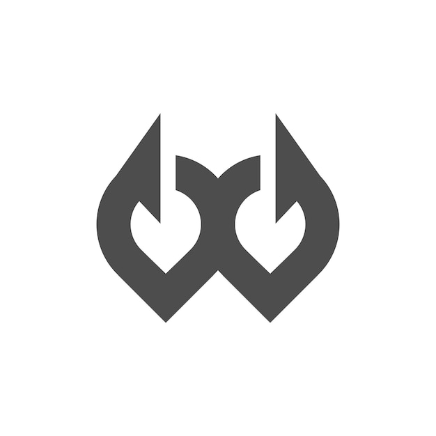Diseño de logotipo de la letra W idea de icono vectorial con concepto creativo