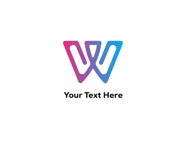 Diseño del logotipo de la letra W