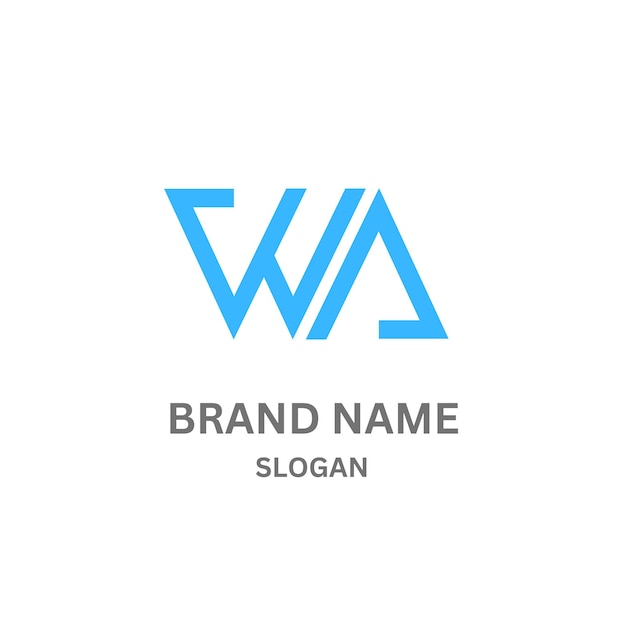 Diseño del logotipo de la letra WA324