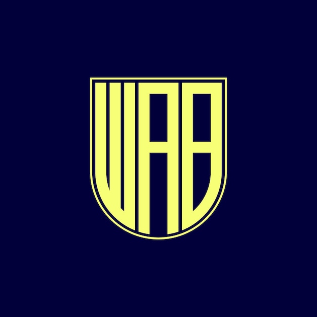 diseño del logotipo de la letra wab