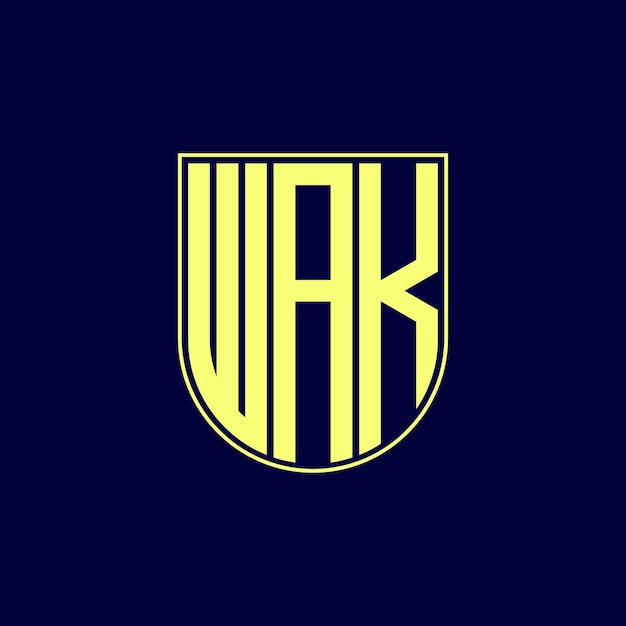 diseño del logotipo de la letra wak