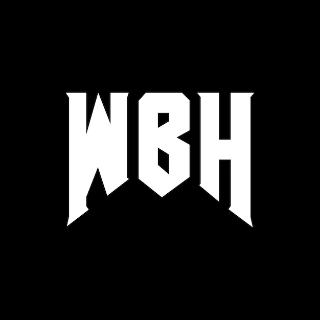 Diseño de logotipo de letra WBH para una empresa de tecnología Diseño del logotipo WBH combinación de colores blanco y negro WBH logotipo Vector WBH diseño WBH icono WBH alfabeto WBH tipografía diseño del logotipo