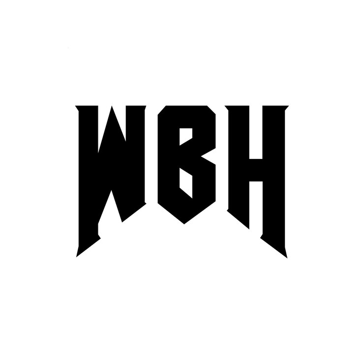 Vector diseño de logotipo de letra wbh para una empresa de tecnología diseño del logotipo wbh combinación de colores blanco y negro wbh logotipo vector wbh diseño wbh icono wbh alfabeto wbh tipografía diseño del logotipo