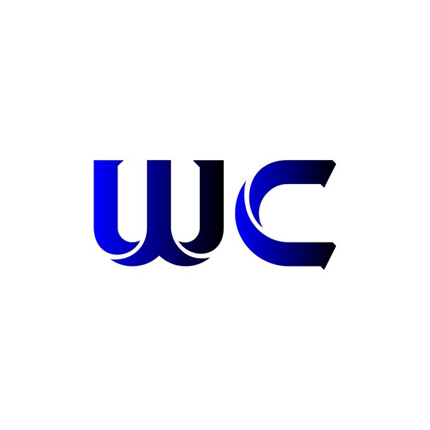 Diseño del logotipo de la letra wc
