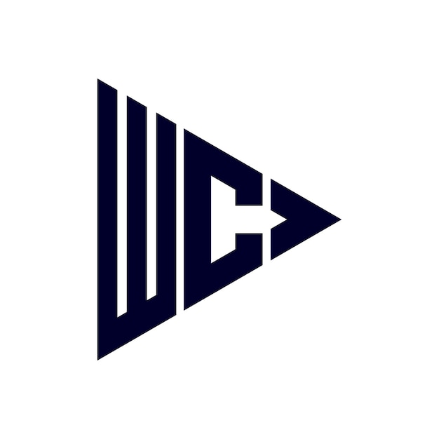 Diseño del logotipo de la letra wc