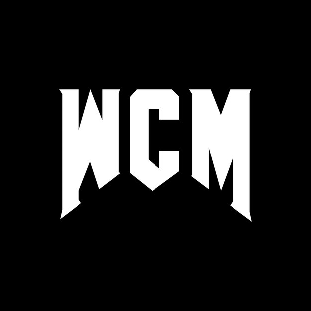 Diseño de logotipo de letra WCM para una empresa de tecnología Diseño del logotipo WCM combinación de colores blanco y negro Logotipo WCM vector WCM diseño Icono WCM alfabeto WCM tipografía Diseño del Logotipo