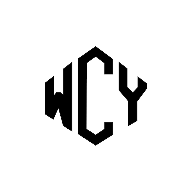 Diseño de logotipo de letra WCY con forma de polígono WCY polígono y forma de cubo diseño de logotipo WCY hexágono patrón de logotipo vectorial colores blanco y negro WCY monograma de negocios y logotipo de bienes raíces