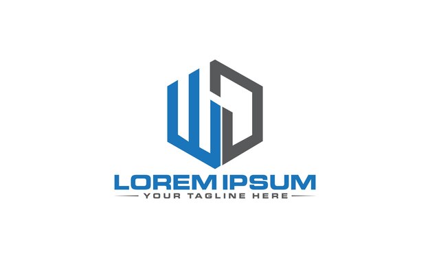Diseño de logotipo de letra WD Diseño de logotipo profesional