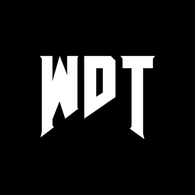 Diseño de logotipo de letra WDT para una empresa de tecnología Diseño de Logotipo WDT combinación de colores blanco y negro WDT logotipo Vector WDT diseño Icono WDT alfabeto WDT tipografía diseño de logotipo