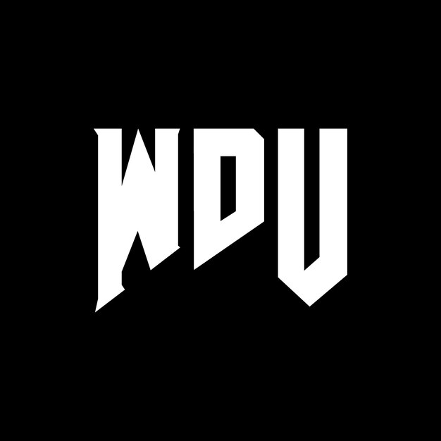 Diseño de logotipo de letra WDU para una empresa de tecnología Diseño del logotipo WDU combinación de colores blanco y negro WDU logo WDU vector WDU diseño WDU icono WDU alfabeto WDU tipografía diseño del logotipo