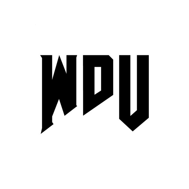 Diseño de logotipo de letra WDU para una empresa de tecnología Diseño del logotipo WDU combinación de colores blanco y negro WDU logo WDU vector WDU diseño WDU icono WDU alfabeto WDU tipografía diseño del logotipo