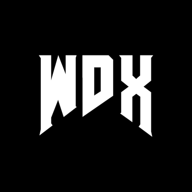 Diseño de logotipo de letra WDX para una empresa de tecnología Diseño de Logotipo WDX combinación de colores blanco y negro Logotipo WdX vector Diseño de WdX icono WdX alfabeto WdX tipografía Diseño de logos