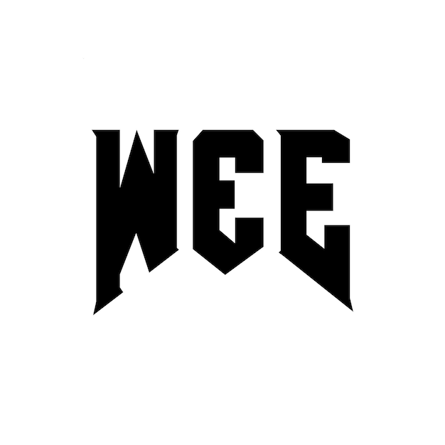 Diseño de logotipo de letra WEE para la empresa de tecnología WEE diseño de logotipo combinación de colores blanco y negro WEE logotipo WEE vector WEE diseño del icono WEE alfabeto WEE tipografía diseño del logotipo