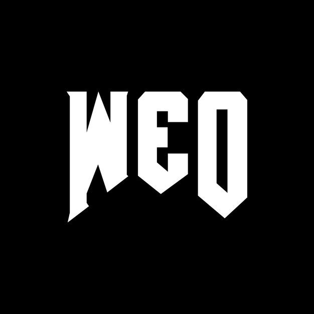 Diseño de logotipo de letra WEO para una empresa de tecnología WEO diseño de logotipo combinación de colores blanco y negro WEO logotipo WEO vector WEO diseño WEO icono WEO alfabeto WEO tipografía diseño del logotipo