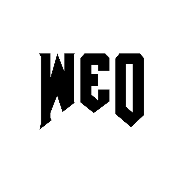 Diseño de logotipo de letra WEO para una empresa de tecnología WEO diseño de logotipo combinación de colores blanco y negro WEO logotipo WEO vector WEO diseño WEO icono WEO alfabeto WEO tipografía diseño del logotipo