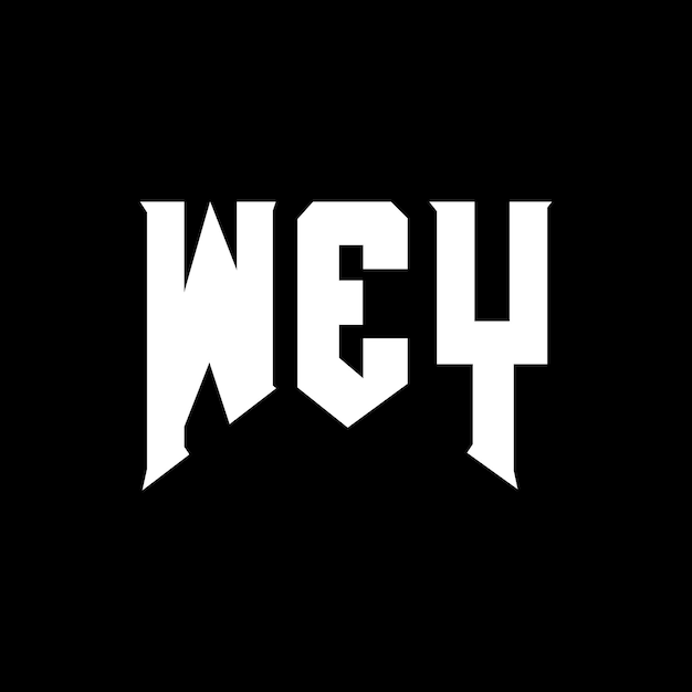 Diseño de logotipo de letra WEY para una empresa de tecnología Diseño de Logotipo WEY combinación de colores blanco y negro WEY logotipo WEY vector WEY diseño WEY icono WEY alfabeto WEY tipografía diseño de logotipo