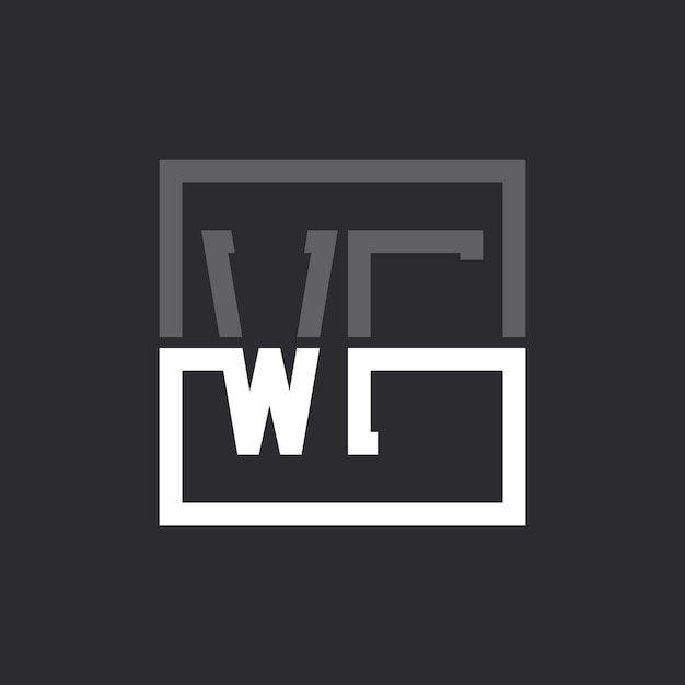 Diseño de logotipo de letra WF creativo minimalista moderno Monograma de logotipo WF para cualquier negocio