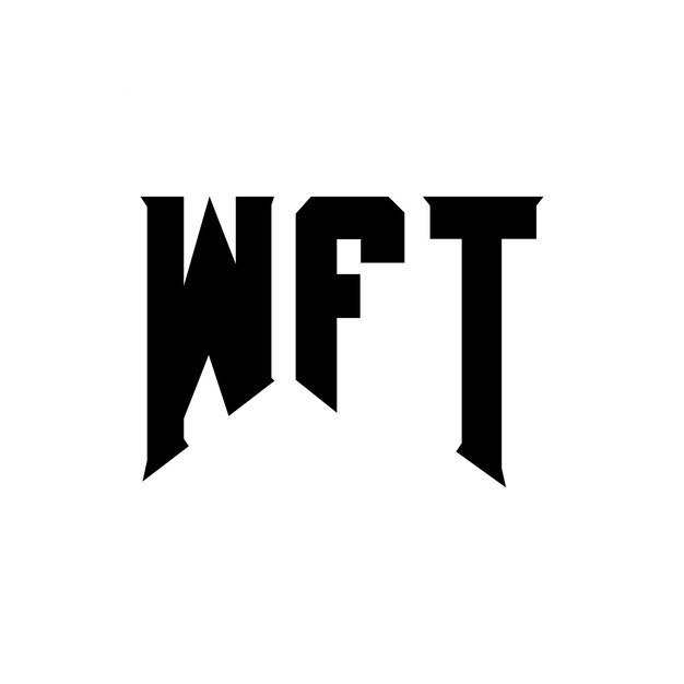Diseño de logotipo de letra WFT para una empresa de tecnología Diseño de Logotipo WFT combinación de colores blanco y negro WFT logotipo WFT vector WFT diseño WFT icono WFT alfabeto WFT tipografía diseño de logotipo