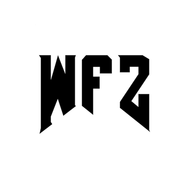 Diseño de logotipo de letra WFZ para una empresa de tecnología Diseño de Logotipo WFZ Combinación de colores blanco y negro Logo WFZ Vector WFZ Diseño de icono WFZ Alfabeto WFZ Tipotipo Logotipo