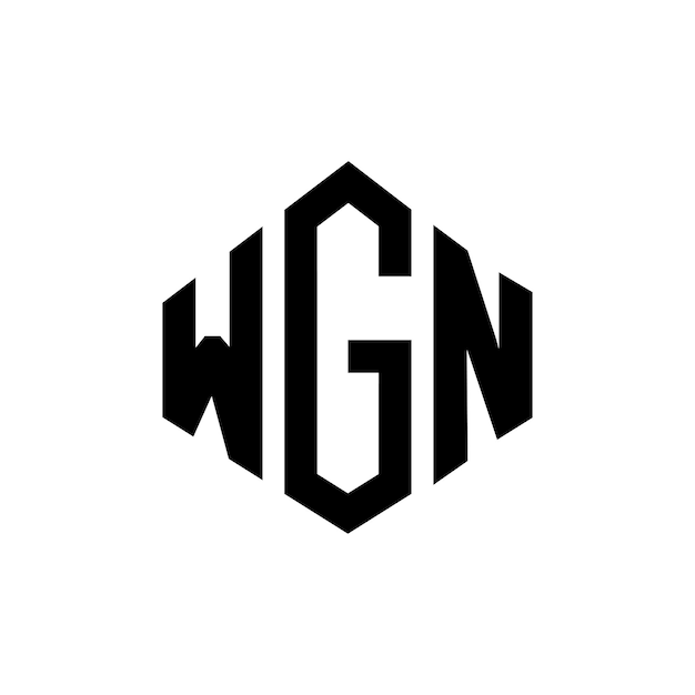 Diseño del logotipo de la letra WGN con forma de polígono WGN poligono y forma de cubo diseño del logotipo WGN hexágono modelo de logotipo vectorial colores blanco y negro WGN monograma negocio y logotipo de bienes raíces