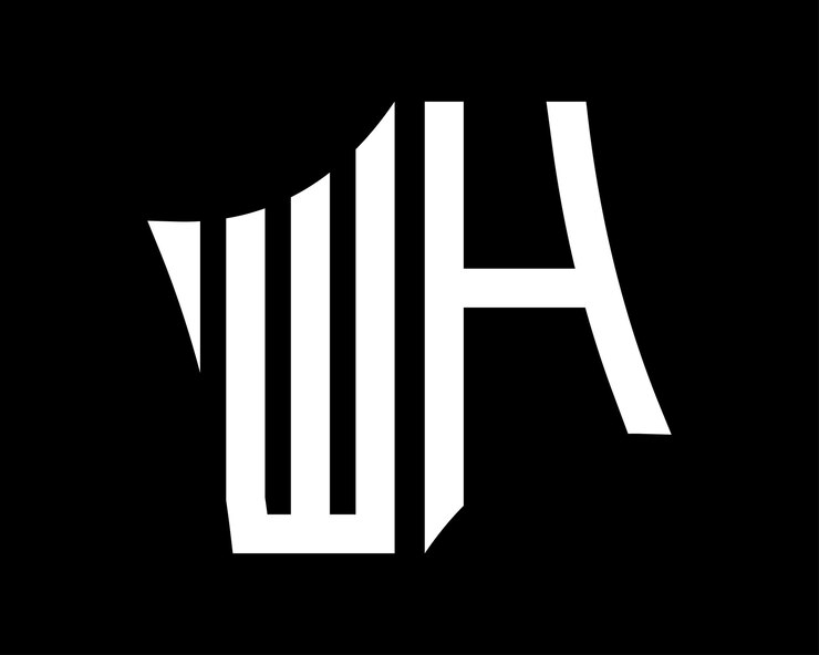 Vector el diseño del logotipo de la letra wh es arte vectorial