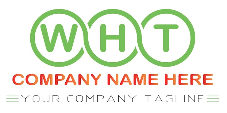 Vector diseño de logotipo de letra wht
