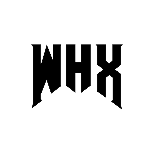 Diseño de logotipo de letra WHX para la compañía de tecnología diseño de logotipo WHX combinación de colores blanco y negro WHX logotipo WAX vector WHX diseño WHX icono WHX alfabeto WHX tipografía diseño del logotipo
