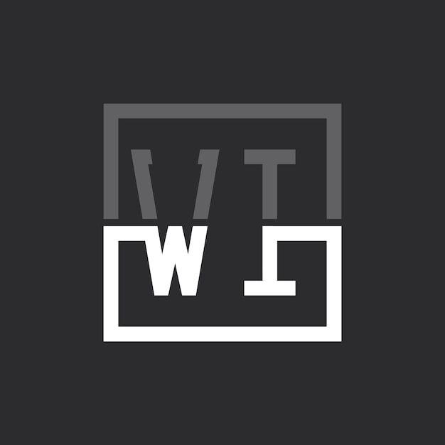 Diseño de logotipo de letra WI minimalista moderno y creativo Monograma de logotipo WI para cualquier negocio