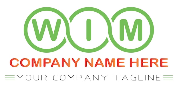 Diseño de logotipo de letra WIM