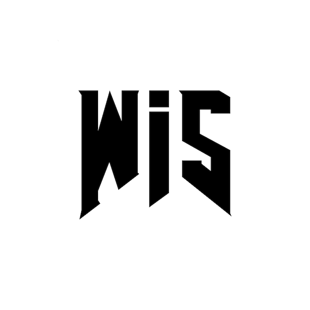 Diseño de logotipo de letra WIS para una empresa de tecnología Diseño del logotipo WIS combinación de colores blanco y negro Logotipo WIS vector diseño WIS icono WIS alfabeto WIS tipografía diseño del logotipo
