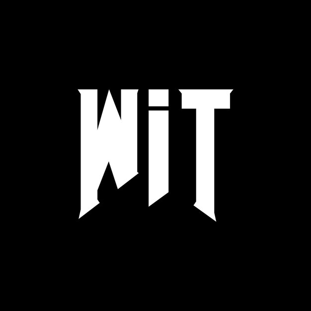 Diseño de logotipo de letra WIT para la empresa de tecnología WIT diseño de logotipo combinación de colores blanco y negro WIT logotipo WIT vector WIT diseño WIT icono WIT alfabeto WIT tipografía diseño del logotipo