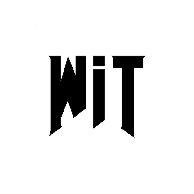 Diseño de logotipo de letra WIT para la empresa de tecnología WIT diseño de logotipo combinación de colores blanco y negro WIT logotipo WIT vector WIT diseño WIT icono WIT alfabeto WIT tipografía diseño del logotipo