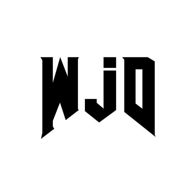 Diseño de logotipo de letra WJD para una empresa de tecnología Diseño de Logotipo WJD Combinación de colores blanco y negro Logo WJD Vector WJD Diseño de icono WJD Alfabeto WJD Tipo de diseño de logotipo