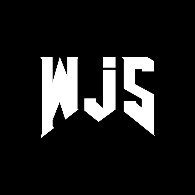 Diseño de logotipo de letra WJS para una empresa de tecnología Diseño de Logotipo WJS combinación de colores blanco y negro WJS logotipo WJS vector WJS diseño icono WJS alfabeto WJS tipografía diseño de logotipo