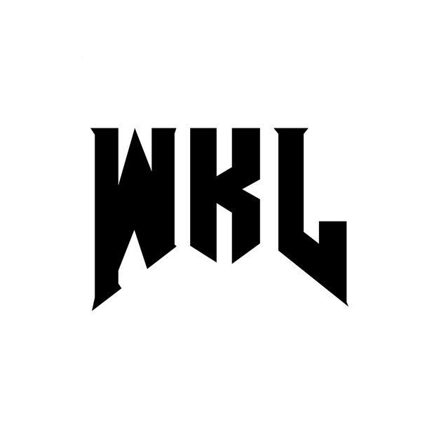 Diseño de logotipo de letra WKL para una empresa de tecnología Diseño del logotipo WKL combinación de colores blanco y negro WKL logo WKL vector WKL diseño icono WKL alfabeto WKL tipografía diseño del logotipo