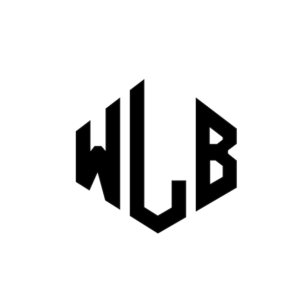 Diseño de logotipo de letra WLB con forma de polígono WLB poligono y forma de cubo diseño de logotipo WLB hexágono modelo de logotipo vectorial colores blanco y negro WLB monograma logotipo de negocios y bienes raíces