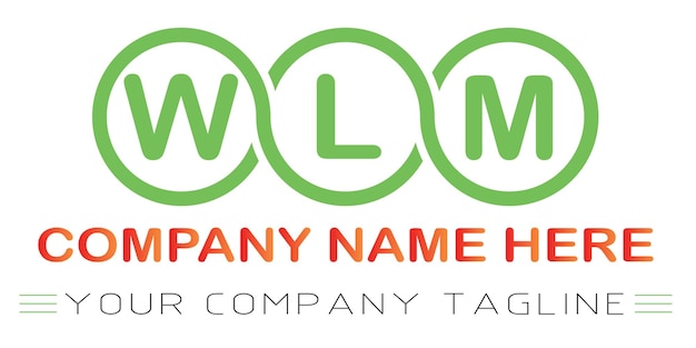 Diseño de logotipo de letra WLM