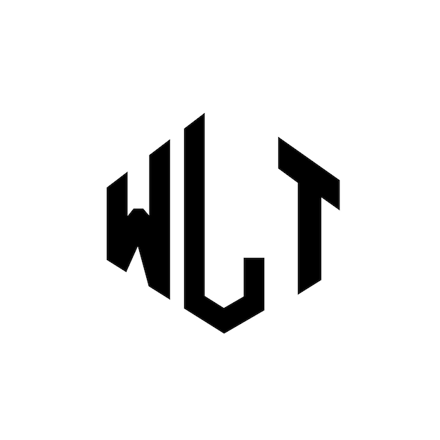 Diseño del logotipo de la letra WLT con forma de polígono WLT polígono y forma de cubo diseño del logotipo WLT hexágono modelo de logotipo vectorial colores blanco y negro WLT monograma negocio y logotipo de bienes raíces