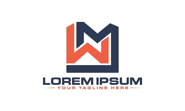 Diseño de logotipo de letra WM Diseño de logotipo único y profesional WM MW