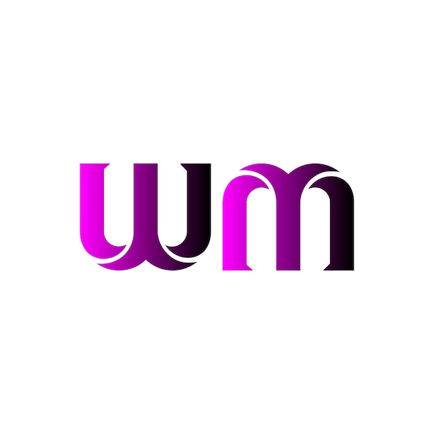 Diseño del logotipo de la letra wm