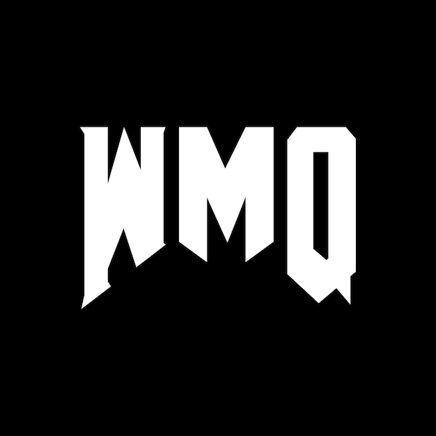 Diseño de logotipo de letra WMQ para una empresa de tecnología Diseño del logotipo WMQ combinación de colores blanco y negro WMQ logotipo Vector WMQ diseño WMQ icono WMQ alfabeto WMQ tipografía diseño del logotipo