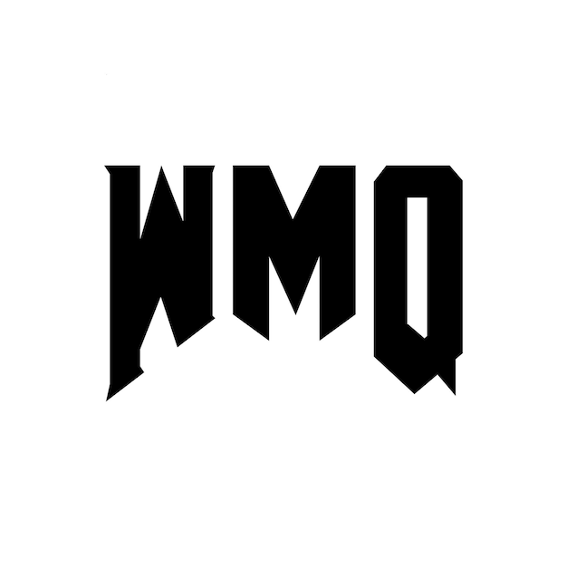 Diseño de logotipo de letra WMQ para una empresa de tecnología Diseño del logotipo WMQ combinación de colores blanco y negro WMQ logotipo Vector WMQ diseño WMQ icono WMQ alfabeto WMQ tipografía diseño del logotipo
