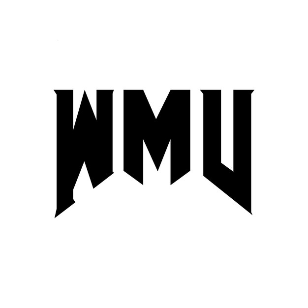 Diseño de logotipo de letra WMV para una empresa de tecnología Diseño del logotipo WMV combinación de colores blanco y negro Logotipo WMV vector diseño WMV icono WMV alfabeto WMV tipografía diseño del logotipo