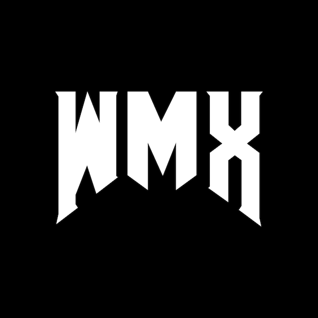 Diseño de logotipo de letra WMX para una empresa de tecnología Diseño de Logotipo WMX combinación de colores blanco y negro WMX logotipo WMX vector WMX diseño WMX icono WMX alfabeto WMX tipografía diseño de logotipo
