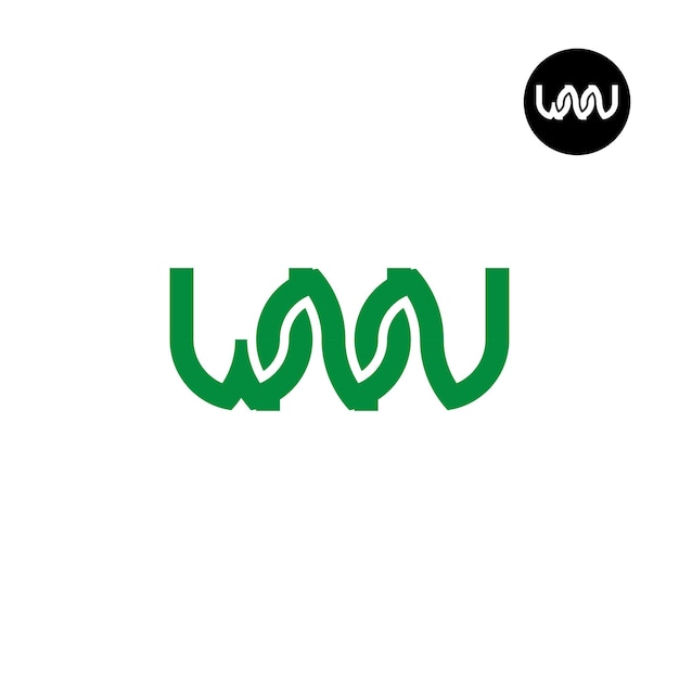 Diseño del logotipo de la letra WNN Monogram